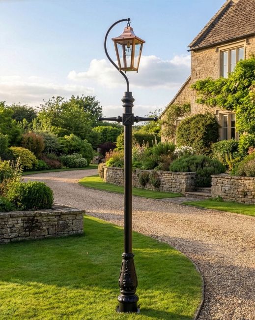 Copper Lincoln Swan Neck & Lamp Post - 2 digital illustration