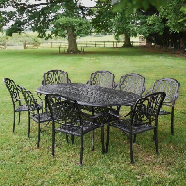 Antique Bronze "Summerworth " Dining Set in Situ Antique Bronze "Summerworth " Dining Set in Situ