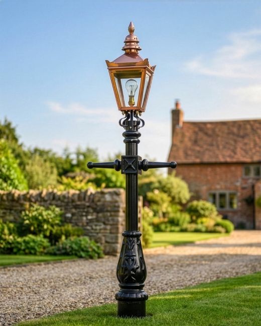 Copper Victorian Lamp Post - Miniature 1 copy digital illustration