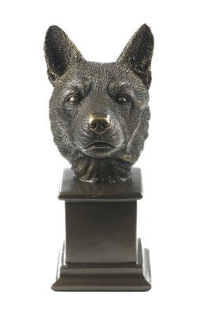 Corgi Bronze Dog Bust
