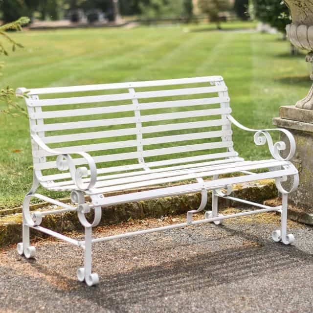 Cream “Chatham" Two Seater Park Bench - Thumbnail Cream “Chatham" Two Seater Park Bench - Thumbnail