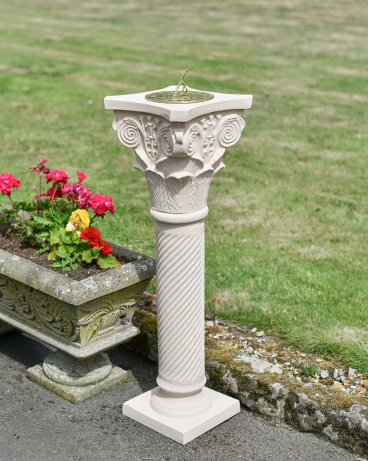 Cream Corinthian Column with Barley Twist Detail Cream Corinthian Column with Barley Twist Detail