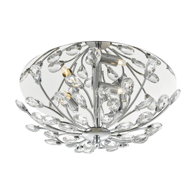 Flush Ceiling Light with Crystal Effect Lights Flush Ceiling Light with Crystal Effect Lights