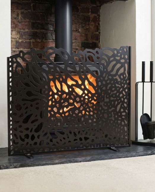 "Butterfly Wings" Fire Screen in Situ "Butterfly Wings" Fire Screen in Situ