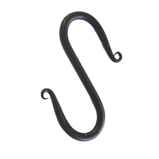 "Curldale" Wrought Iron Black S hook