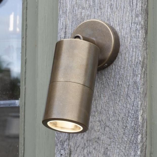 Contemporary Cylinder Wall Light on a Wooden Wall