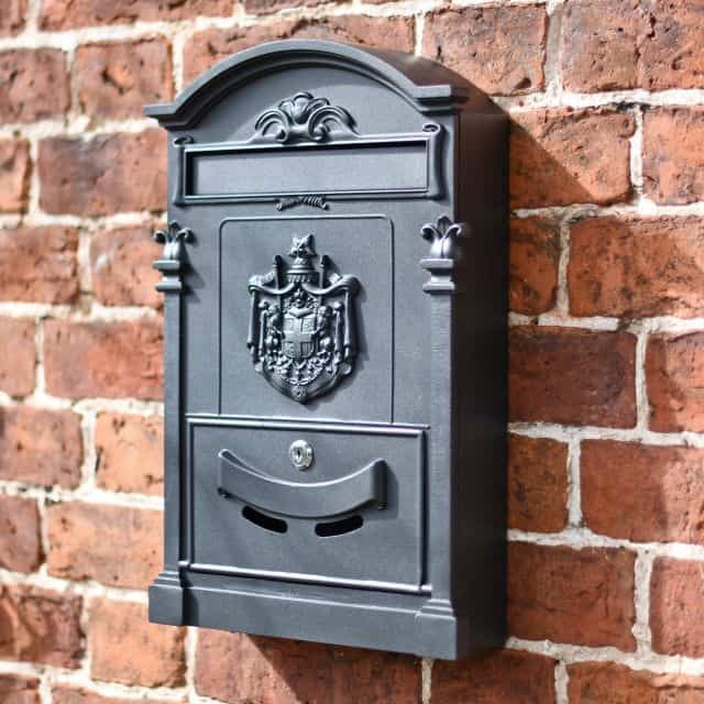Black Dawsons Lodge Post box Black Dawsons Lodge Post box