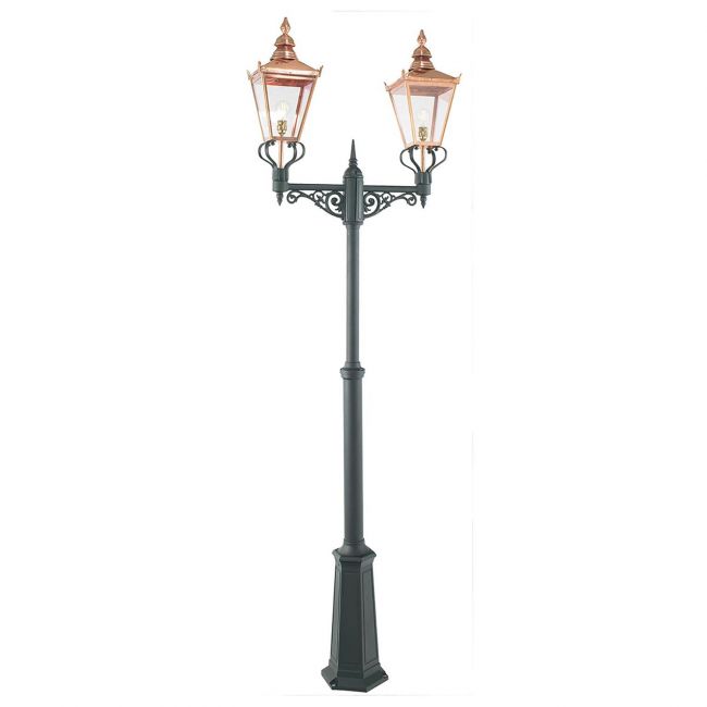 Deluxe Cast Aluminium & Solid Copper Twin Head Adjustable Lamp Post - 2.2m - 3.2m Deluxe Cast Aluminium & Solid Copper Twin Head Adjustable Lamp Post - 2.2m - 3.2m
