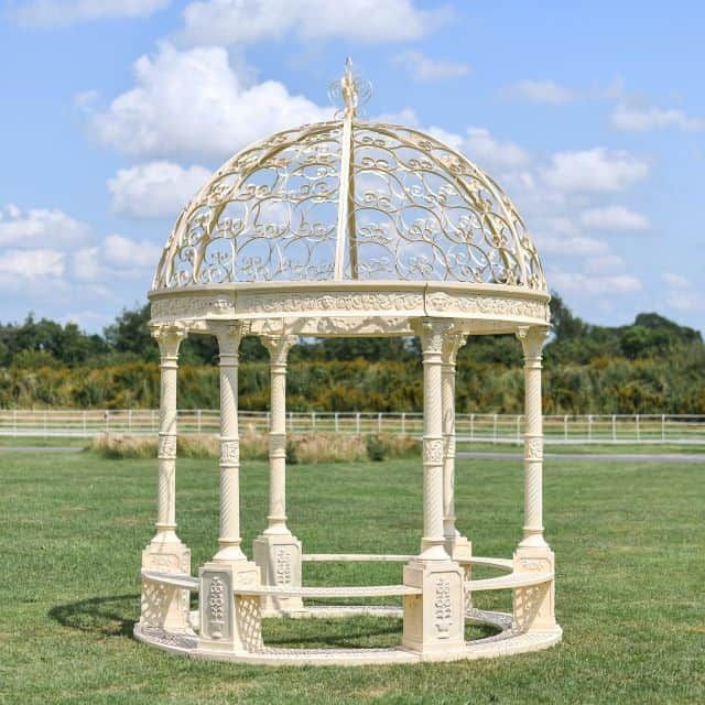 Deluxe Wrought Iron "Aurelia" French Cream Gazebo - Thumbnail