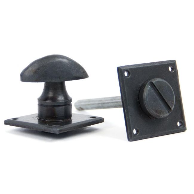 Diamond Bathroom Thumb Lock in a Beeswax Finish