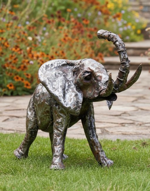 Elephant Sculpture in Situ