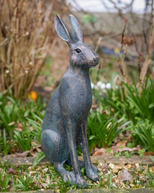 Digital illustration of ‘Blossom’ the Cast Aluminium Rabbit Garden Sculpture - Verdigris Digital illustration of ‘Blossom’ the Cast Aluminium Rabbit Garden Sculpture - Verdigris