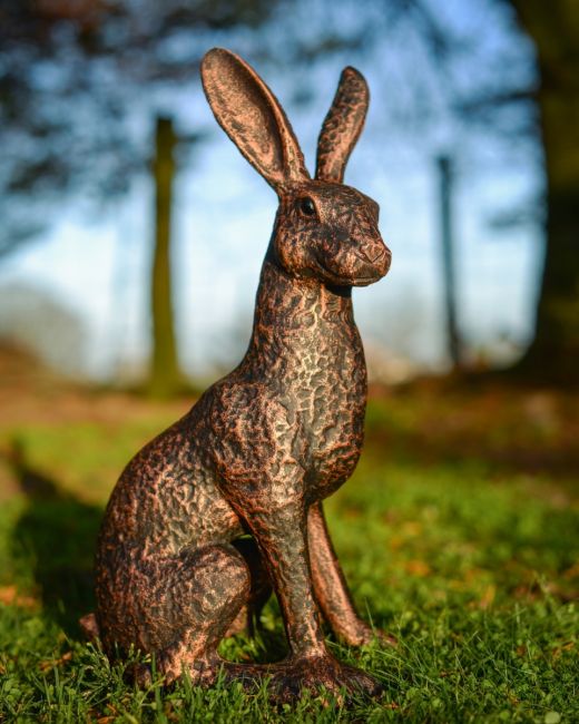 Digital illustration of "Briar" the Hare Cast Aluminium Garden Sculpture - Copper Digital illustration of "Briar" the Hare Cast Aluminium Garden Sculpture - Copper