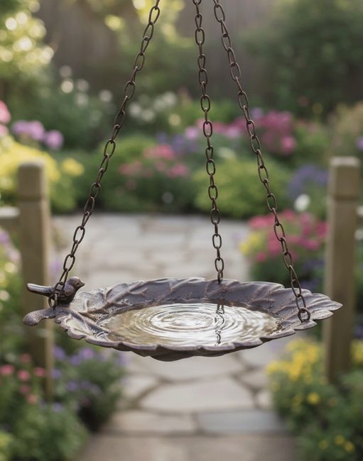 Open Leaf Hanging Bird Feeder