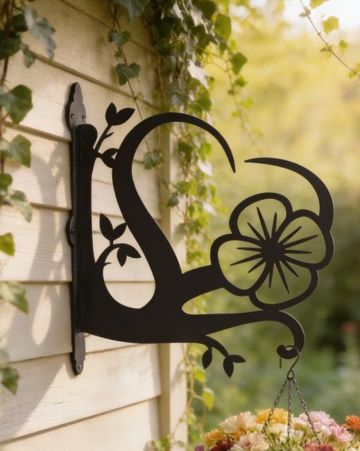 Poppy Heart Hanging Basket Bracket