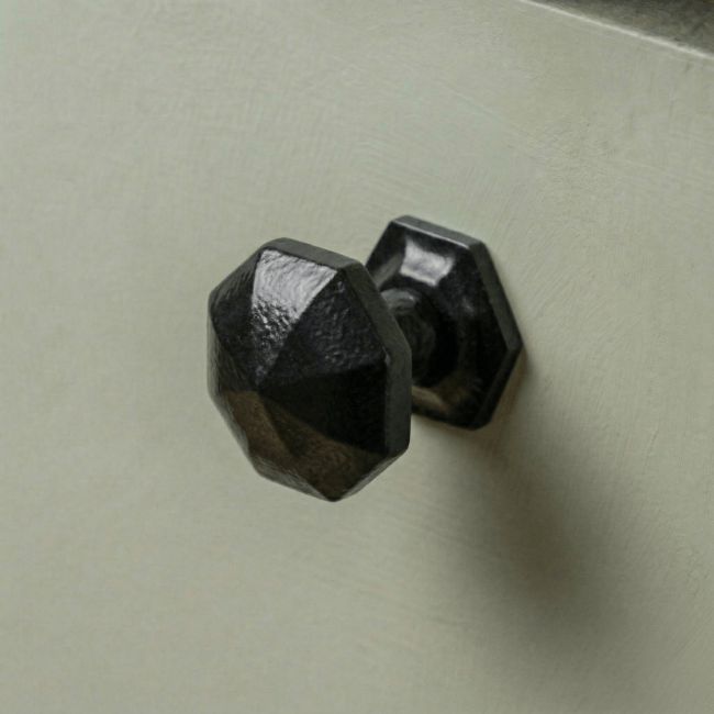 Steel Powder Coated Octagonal Cabinet Knob - 32mm