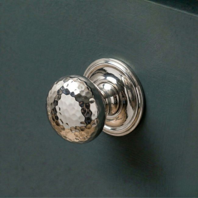 Bright Chrome Hammered Mushroom Cabinet Knob - 38mm Bright Chrome Hammered Mushroom Cabinet Knob - 38mm