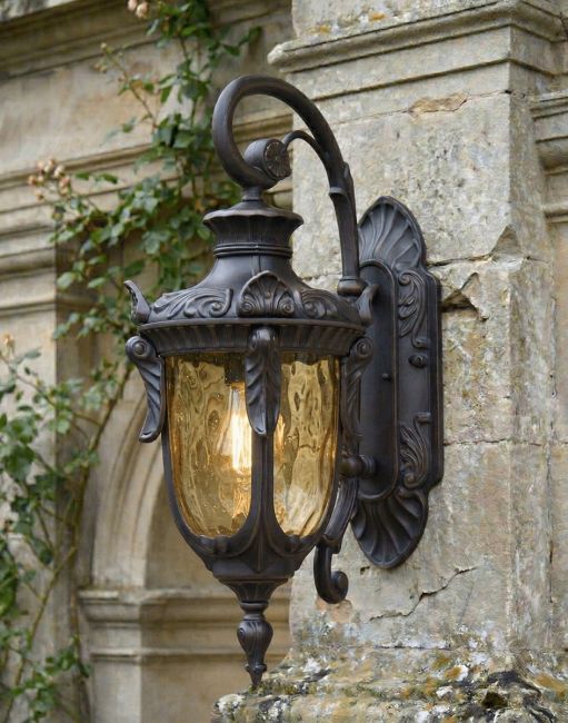 Digital Illustration of the Bronze "Pennsylvania" Ornate Standard Top Fix Lantern Mounted on a Heritage Building Wall 