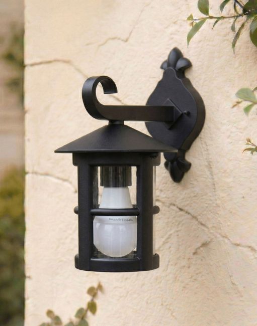 Black Cylinder Porch lantern