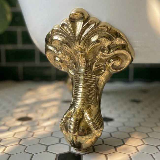 Polished Brass Ball and Claw Bath Feet