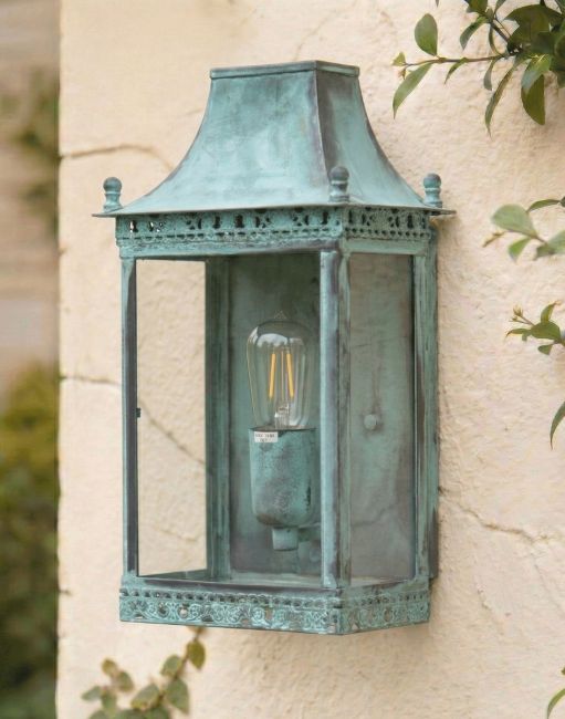 Digital Illustration of the Verdigris Finished "Henlow" Traditional Wall Lantern Mounted on a Rustic Cream Garden Buildingjpg Digital Illustration of the Verdigris Finished "Henlow" Traditional Wall Lantern Mounted on a Rustic Cream Garden Buildingjpg
