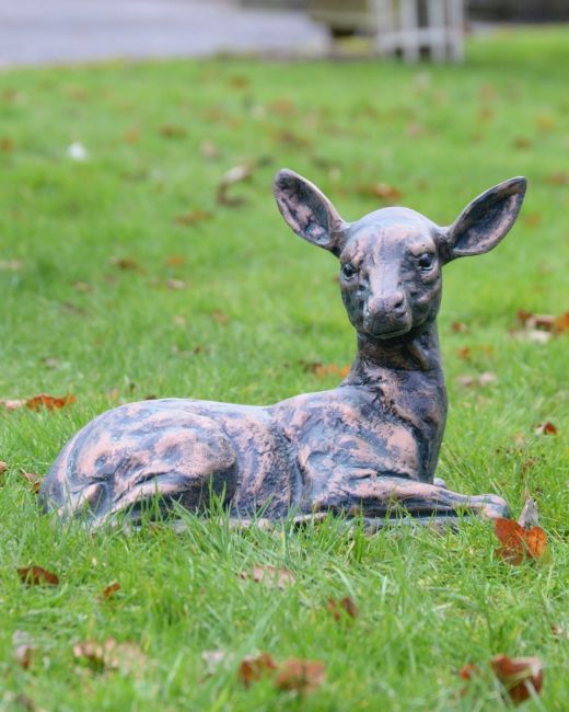 Digital illustration of Verdigris "Blossom" the Doe Sculpture