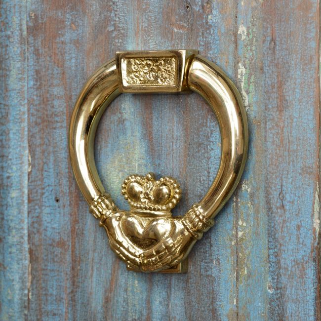Polished Brass Claddagh Door Knocker Polished Brass Claddagh Door Knocker