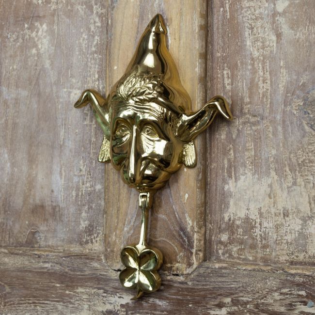 Polished Brass Lucky Elf Door Knocker
