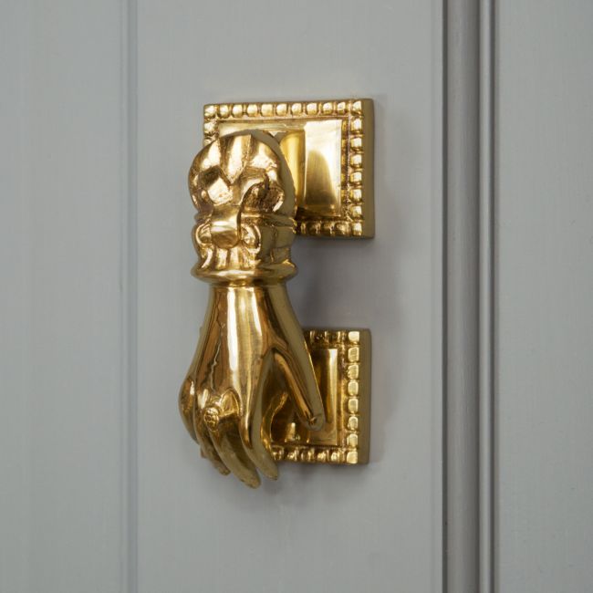 Polished Brass Hand Door Knocker Polished Brass Hand Door Knocker