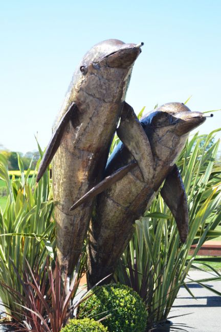 "Havana Waves" Dolphin Garden Sculpture and Water Feature "Havana Waves" Dolphin Garden Sculpture and Water Feature