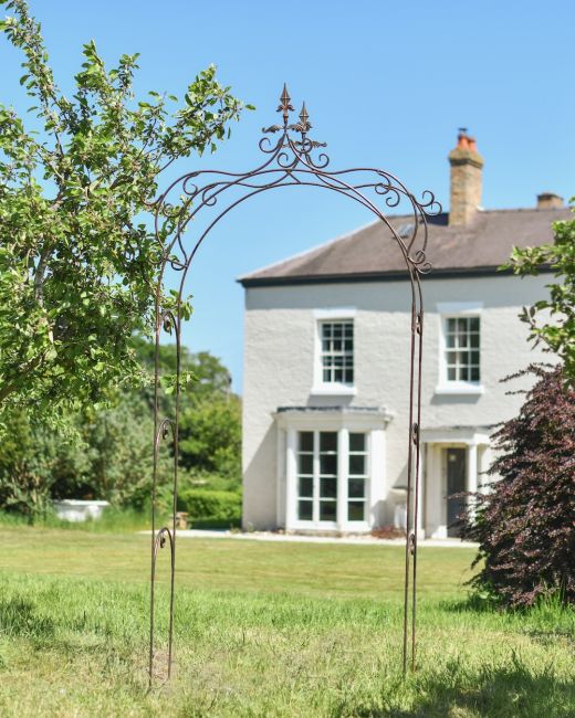 "Dover" Ornate Rose Arch in Situ in the Garden