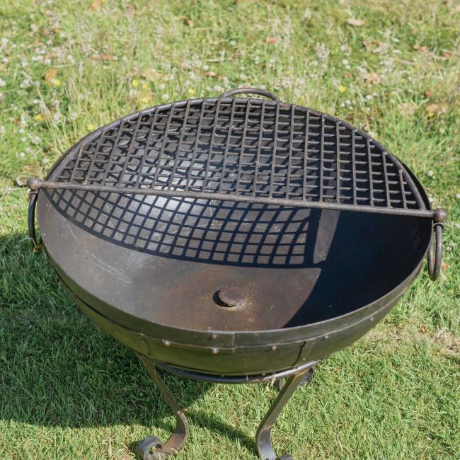 Kadai Fire Bowl & Half Grill - 70cm Kadai Fire Bowl & Half Grill - 70cm