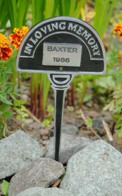 Pet Memorial - Half Round Spiked Pet Memorial - Half Round Spiked