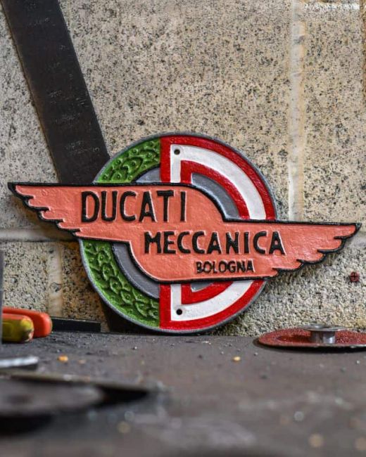 Ducati Vintage Style Cast Iron Sign Ducati Vintage Style Cast Iron Sign