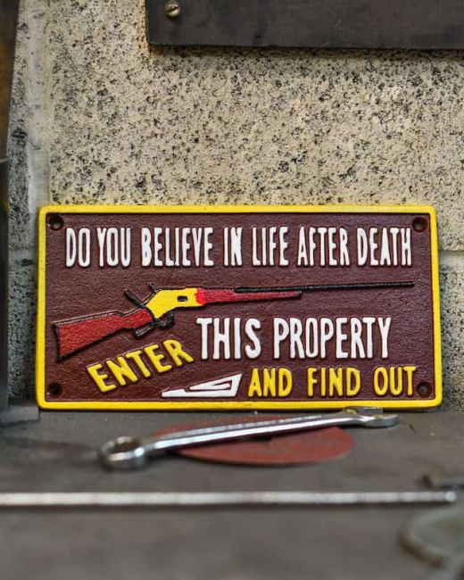Cast Iron "Enter This Property" Sign Cast Iron "Enter This Property" Sign