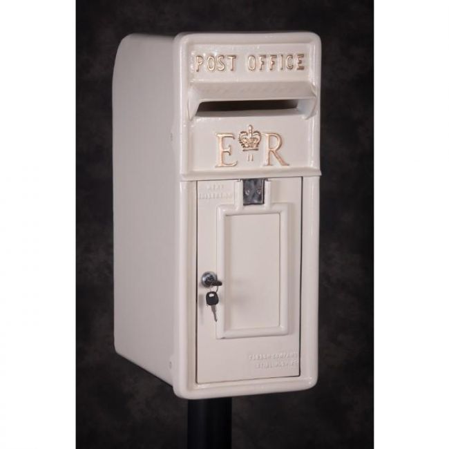 "Original Reproduction" Cream Elizabeth Regina Post in Cream and Gold "Original Reproduction" Cream Elizabeth Regina Post in Cream and Gold