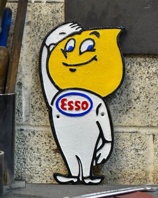 Cast Iron "Esso Man" Sign Cast Iron "Esso Man" Sign