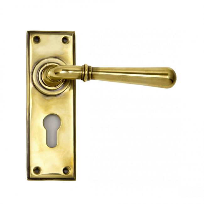 "Emerson" Euro Keyhole Aged Brass Lever Handles "Emerson" Euro Keyhole Aged Brass Lever Handles