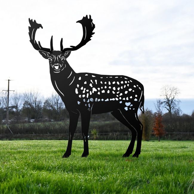 Black Fallow Buck Silhouette Black Fallow Buck Silhouette