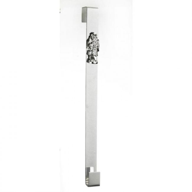 Bright Chrome Father Christmas Design Wreath Holder