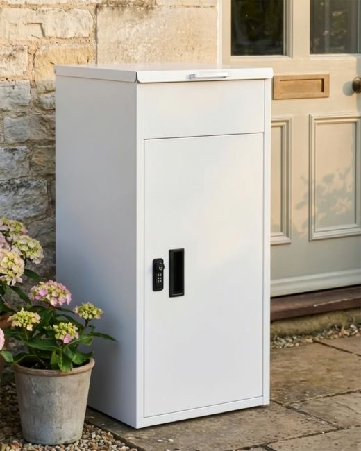 Felton White Contemporary Parcel Box digital illustration