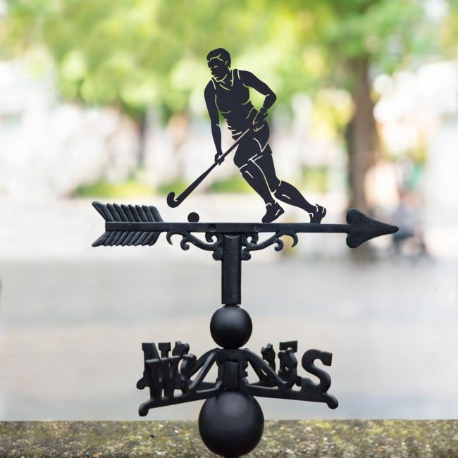Female Field Hockey Player Weathervane 