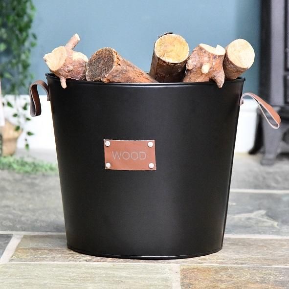Small Logs black Log Basket in Situ Small Logs black Log Basket in Situ