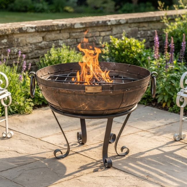 70cm Iron Kadai Fire Bowl In Situ Digital Illustration 70cm Iron Kadai Fire Bowl In Situ Digital Illustration