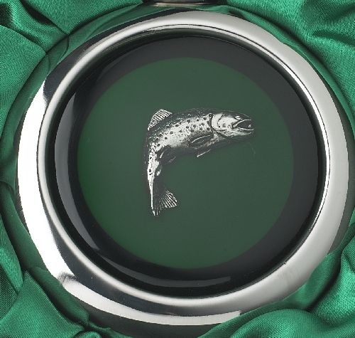 Close-up of the Fish Design on the Whiskey Flask Close-up of the Fish Design on the Whiskey Flask