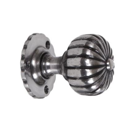 Flat Flower Antique Silver Door Knob Set Flat Flower Antique Silver Door Knob Set