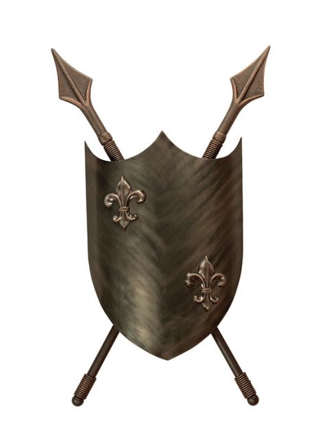 "Holford Estate" Fleur De Lys Shield Wall Lamp "Holford Estate" Fleur De Lys Shield Wall Lamp