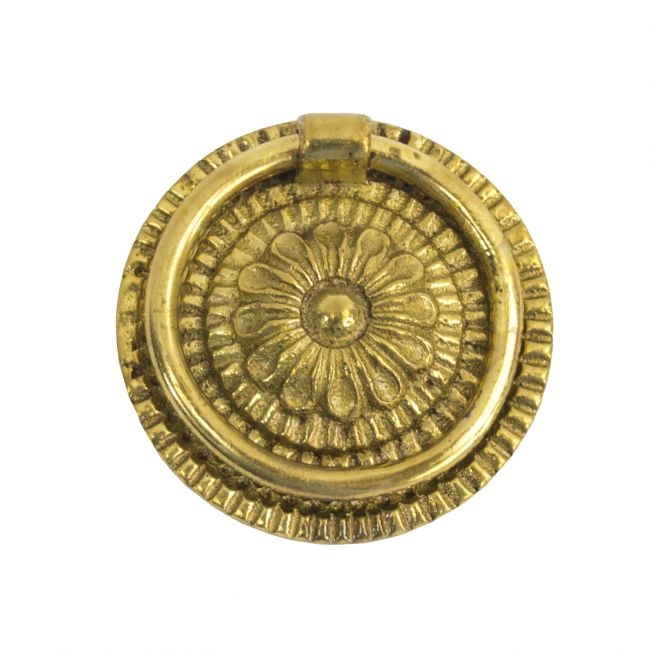 Flower Polished Brass Cabinet Pull Flower Polished Brass Cabinet Pull