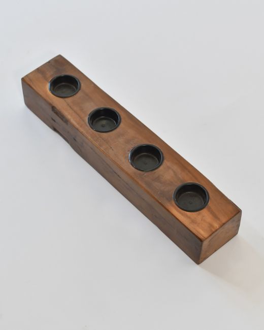 Reclaimed Wood Four Tealight Holder Reclaimed Wood Four Tealight Holder
