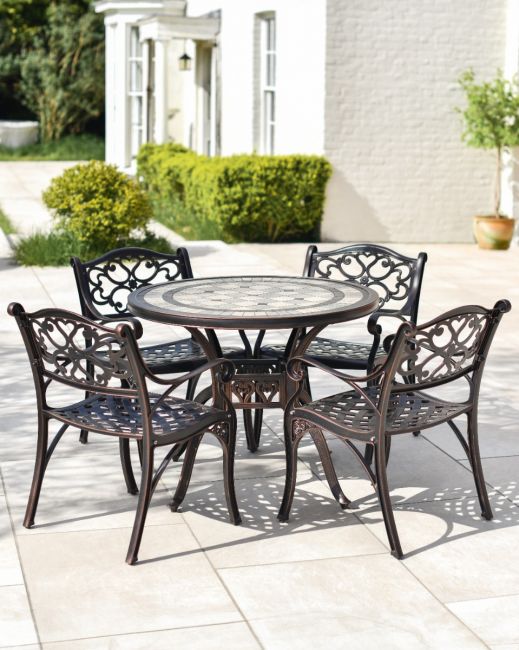 Antique Bronze "Summerworth " Dining Set in Situ Antique Bronze "Summerworth " Dining Set in Situ